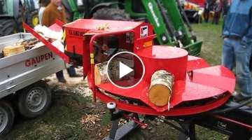 Extreme Fast Automatic Firewood Processing Machine, Wood Cutting Machine Splitting Firewood Amazi...