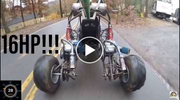 Riding the long travel full independent suspension dual engine go kart