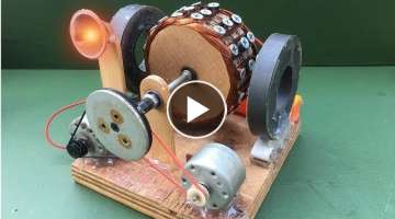 How to Make Free Energy Generator using Powerful DC Motor - Experiment at Homemade