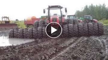 Tractors Stuck in Mud