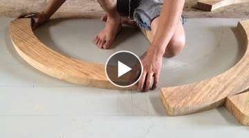 Curved Woodworking | Making A Large Doors From Hardwood | How To, DIY