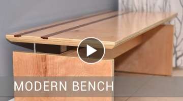 Modern Bench With A FLOATING TOP