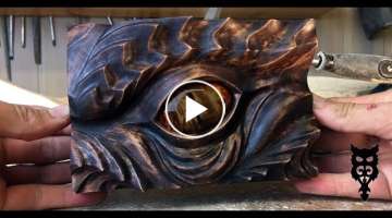 Smaugs Eye wood carving | A tribute to J.R.R Tolkien by Jonasolsenwoodcraft
