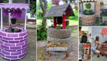 DIY Recycled Tires Wishing Well 