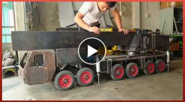Man Builds Hydraulic RC Crane at Scale | Start to Finish