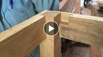 Woodworking Techniques and Skills, Joint Smart and Innovative // Make Extremely Large Wooden Tabl...