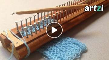 Homemade Knitting Loom and Needle