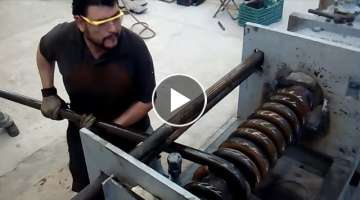 Dangerous Skills Large Bending Machines Work - Extreme Forging Factory Machine
