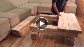 Solid wood coffee table - Home SimanArt