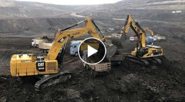 Caterpillar 6015B & 385C Excavators Loading Trucks With 2 Passes-Sotiriadis/Labrianidis Mining Wo...