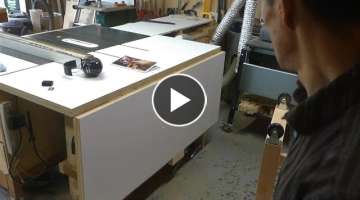Make a folding outfeed table