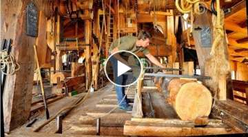 How A Wind Powered Sawmill Works- AMAZING