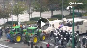  Clashes in Brussels between police and ranchers