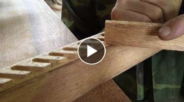 Awesome Smart Woodworking Techniques - Build Storage Cabinets With Shutters Door Extremely Beauti...