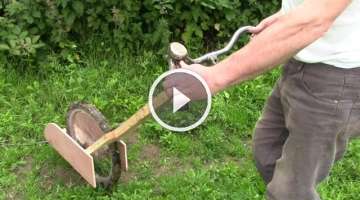 Quick Weeding With Homemade Strimmer / Weeder Machine Thingy