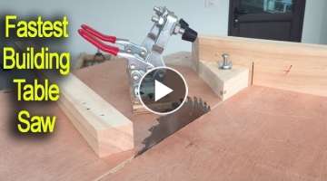 Amazing Smart Techniques Fastest Building Sliding Table Saw - Woodworking With Tools