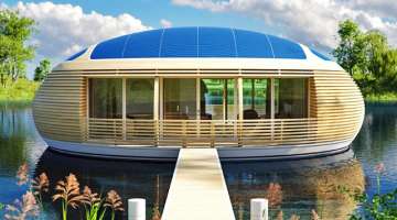 Floating Solar-Powered Waternest Eco-Home