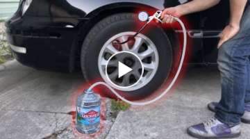 Filling a CAR TIRE with WATER!