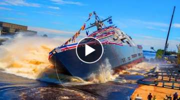 20+ Dangerous HUGE Ship Launch Gone Bad ! , CLOSE CALLS and Huge WAVES