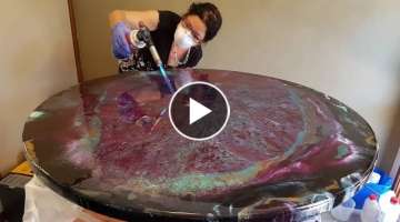 Epoxy Resin Table Top/ Step by step/Dual Heat action/ DIY/begginers and advanced