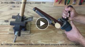 Making a Power File Belt Sander / Angle Grinder Hack