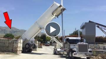 World Amazing Modern Dump Truck At New Level, Dangerous Big Trailer Heavy Equipment Machines Work...