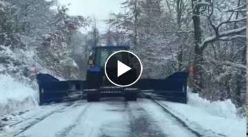 Snow plowing in Alps (Northern Italy)