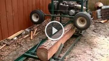 Home made sawmill from a old golf cart, works great.