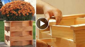 DIY Unique Wood Planter Box