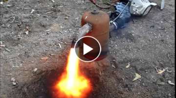 DIY Waste Oil Burner for high power heating and Melting for scrapping