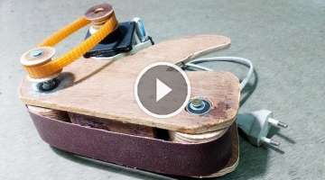 How to make Mini Belt Sander machine at home