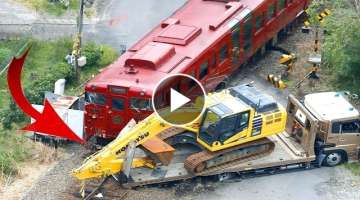 Top 10 Dangerous Trains & Tank Crashing 2021 ! Crazy Truck Crossing Railway Tracks Accident