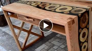 Making Ash and walnut desk - Woodworking