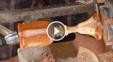 Wood Turning With Naked Turner Segmented Goblet and Sharpening Scraper and Bowl Gouge