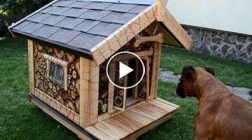 Mixed wood Dog House