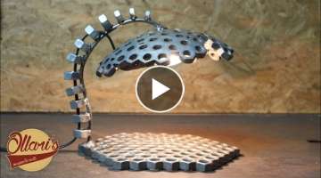 Lamp From Steel Nuts! Beginner Welding Project