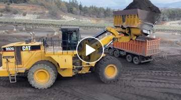 Caterpillar 992G Wheel Loader Loading Trucks With 1 Pass - Sotiriadis/Labrianidis Mining
