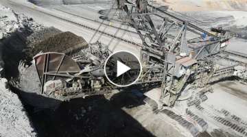 Bucket Wheel Excavator Working On Coal Mine - Coal Mining Excavation