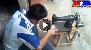 DIY Scroll Saw using Sewing Machine Home made - Cutting tools