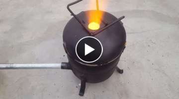 Make a Simple Metal Foundry Using Empty Gas Cylinder.