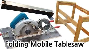 Make a folding mobile tablesaw fence