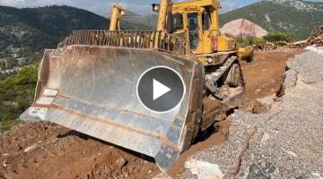 Caterpillar D10N Bulldozer Opening New Level On Quarry - Samaras Mining Group
