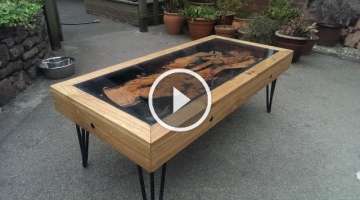 Tree Root, Oak And Glass Coffee Table: Reborn From Disaster.