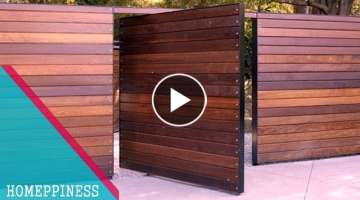 (NEW DESIGN 2017) 50+ Modern Wood Gate Fence Ideas