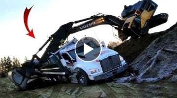 Top 10 Extremely Dangerous Dump Truck Operator Fails ! Crazy Excavator Operator Skills