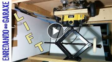 The simplest router table lift
