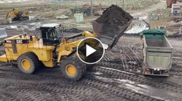 Caterpillar 992G Wheel Loader Loading Coal On Trucks - Sotiriadis/Labrianidis Mining