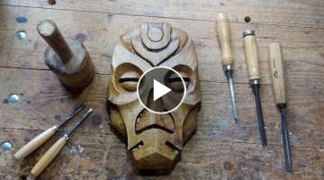 Carving A Dragon Priest Mask Out Of Walnut