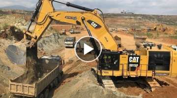 Cat 6015B Excavator Loading Trucks - Sotiriadis Brothers