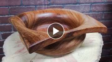 Woodturning a Bowl with Wings (a Square Bowl)